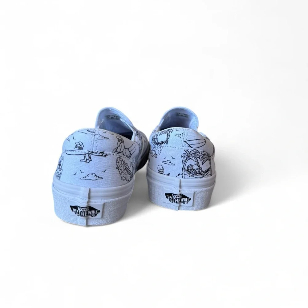 BRAND NEW Vans Ultra White “Low Tide” Illustrated Slip-On Sneakers - Picture 5 of 6